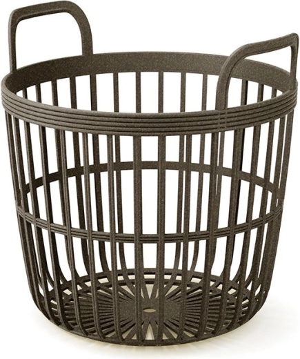 Grozs ar rokturiem Zoe Basket Eco Wood 41,9 cm – kafijas krāsa