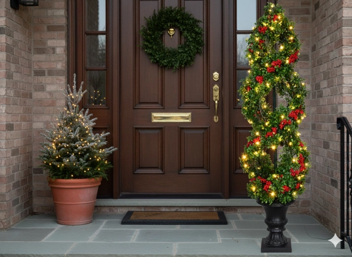 Christmas LED Tree with Rowan Berries 150 cm, 100 LEDs
