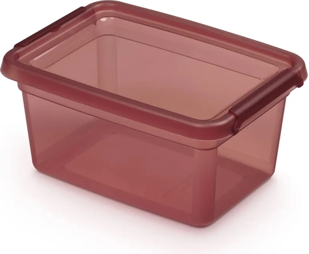 Basestore pārtikas kārba ar vāku un klipšiem, rabarberu krāsā, 1,5 l