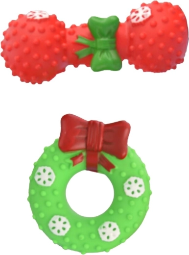 Christmas vinyl dog toy (2 variants)