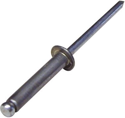 Aklā kniede 4,8 × 12 mm tērauds/tērauds (50 gab.)