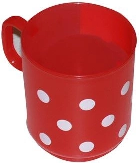 Matte plastic mug 0.25 l with print – mix of colors