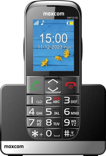 Mobilais tālrunis Maxcom ar vienkāršu vadību un SOS funkciju