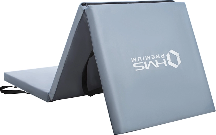 Salokāms vingrošanas paklājs HMS Premium MGS02, pelēks