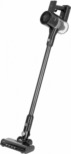 Stick vacuum with replaceable battery and HEPA filter