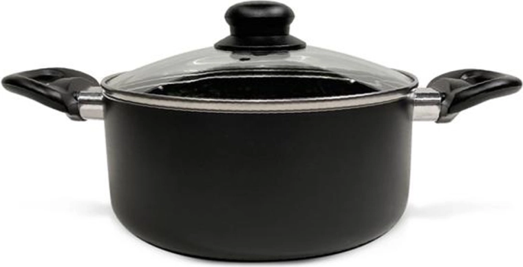 Kitchisimo Nero saucepan with lid 20 cm, 2.5 l, non-stick surface