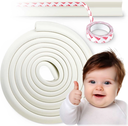 RICOKIDS drošības putu malu aizsargs, balts, 6 m