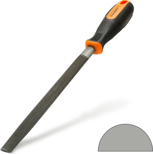Semi-round metal file, medium cut