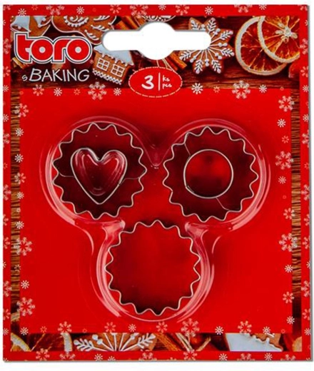 Set of Cookie Cutters – Fluted Circle, 3 pcs TORO
