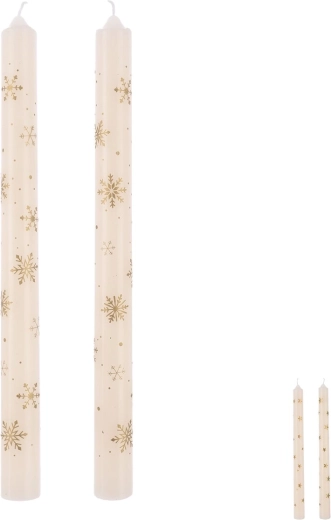 Decorative wax candles 25 cm, mix, 2 pcs