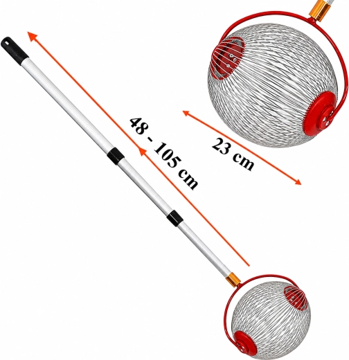 Teleskopisks riekstu, bumbiņu un augļu savācējs 48–105 cm – 1 gab.
