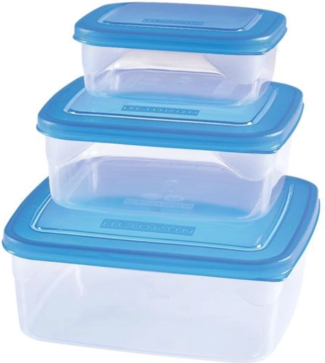 Plastmasas pārtikas trauki HEIDRUN, komplekts 3 gab., krāsu mikss