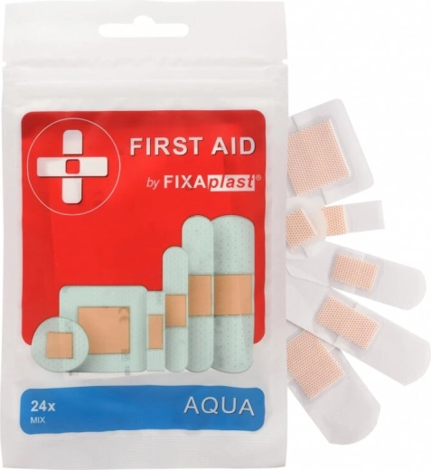 Fixaplast First Aid Aqua Mix ūdensizturīgi plāksteri (24 gab.)