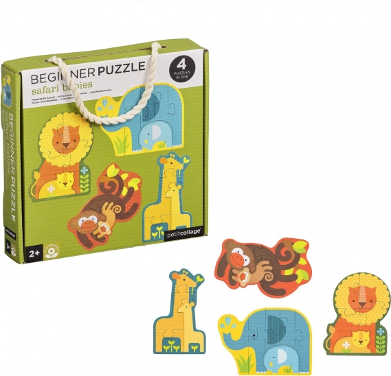 Petit Collage First Puzzle Baby Safari