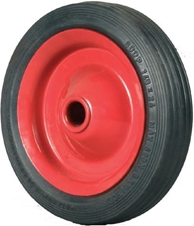 Solid wheel for hand truck 140 × 32 mm, 15 mm hub, metal rim