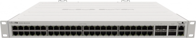 Komutators 48× GbE ar 4× SFP+ un 2× QSFP+ CRS354-48G-4S+2Q+RM