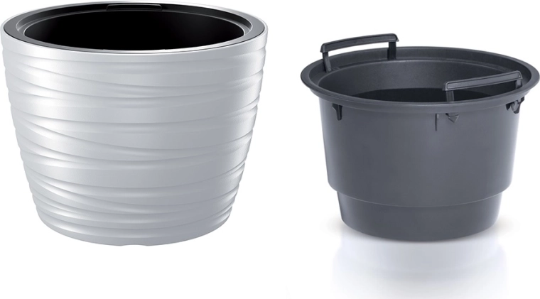 Low Maze Planter with Inner Insert 47.5 cm – white