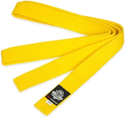 Yellow karate belt DBX Bushido OBI – 260 cm