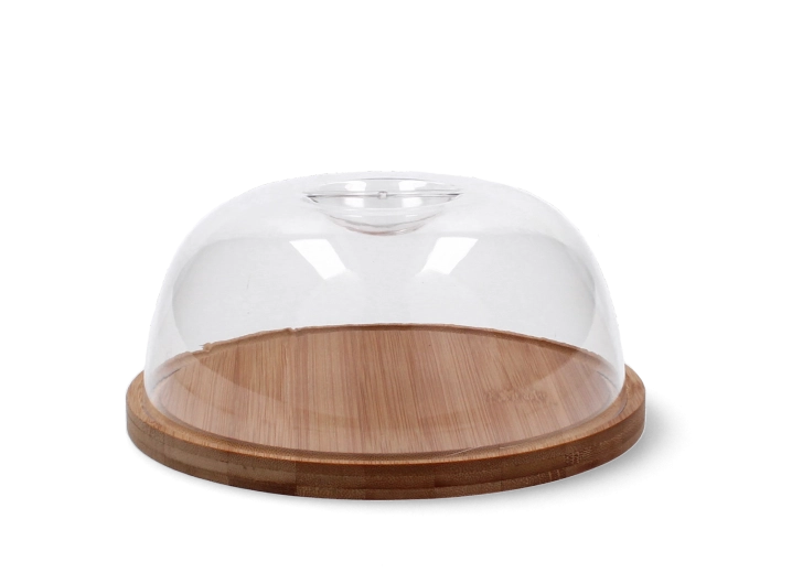 Bamboo serving board with cover 18 cm