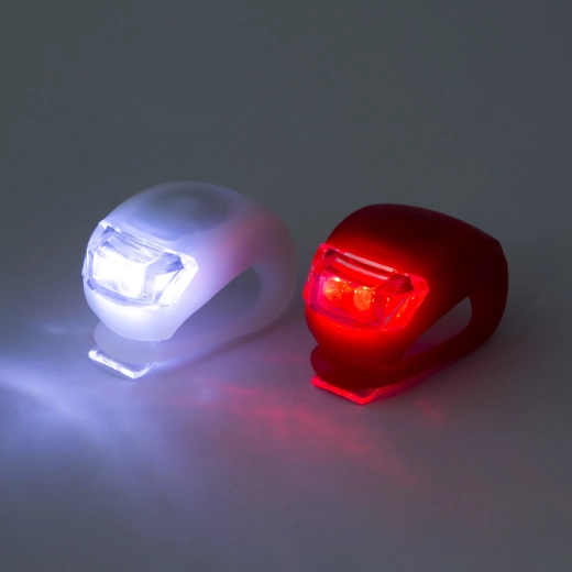 LED bicycle light set with TPE cover