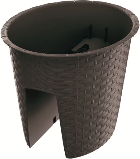 Puķu pods balkona margai Ratolla Oval 29,8 cm – umbra