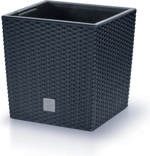 Rato Low Planter with Insert 22.3 cm – Anthracite