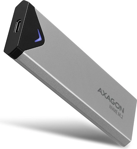 AXAGON alumīnija korpuss ārējam diskam USB‑C 3.2 Gen 2 – M.2 NVMe SSD, pelēks