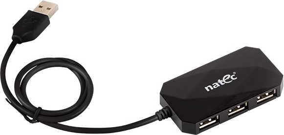 USB sadalītājs 4 porti LOCUST USB 2.0 melns