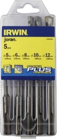 Būvurbju komplekts IRWIN SPEEDHAMMER PLUS 5–12 mm, 5 gab.