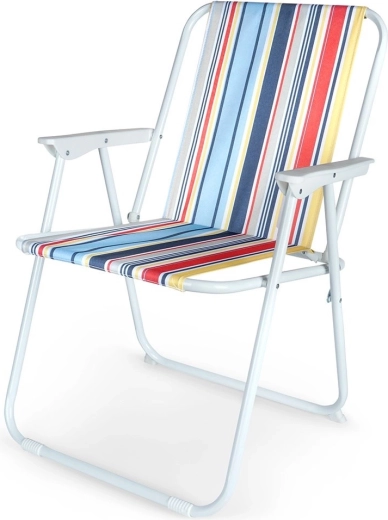 VILDE folding camping chair with armrests