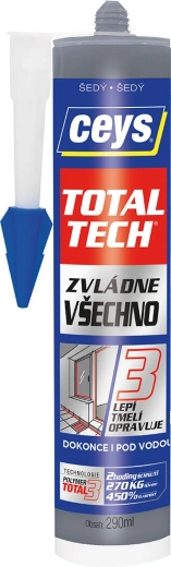 Universāla līme un hermētiķis 290 ml pelēks CEYS TOTAL TECH