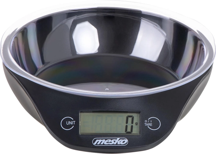 Digitālā virtuves svari ar bļodu 5 kg – melni