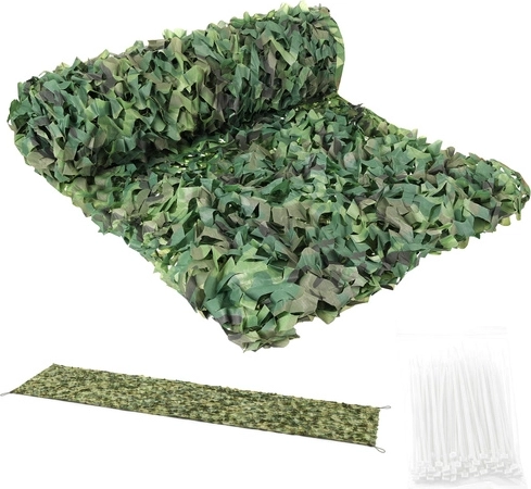 Gardlov woodland camouflage net 2 × 5 m + 100 zip ties