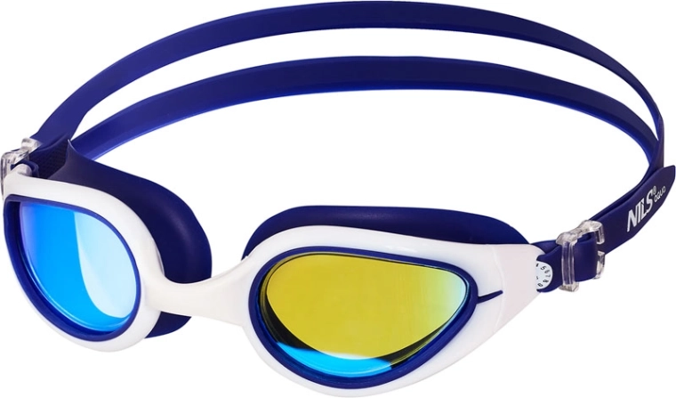 Peldbrilles NILS AQUA zilas/baltas