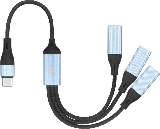 USB‑C kabeļa sadalītājs – 3× USB‑C