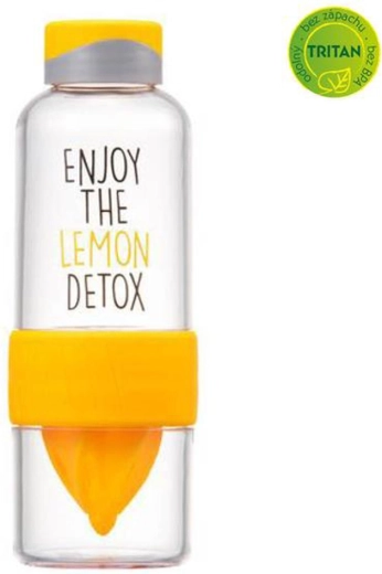 Tritāna ūdens pudele ar citronu spiedi 520 ml, dzeltena