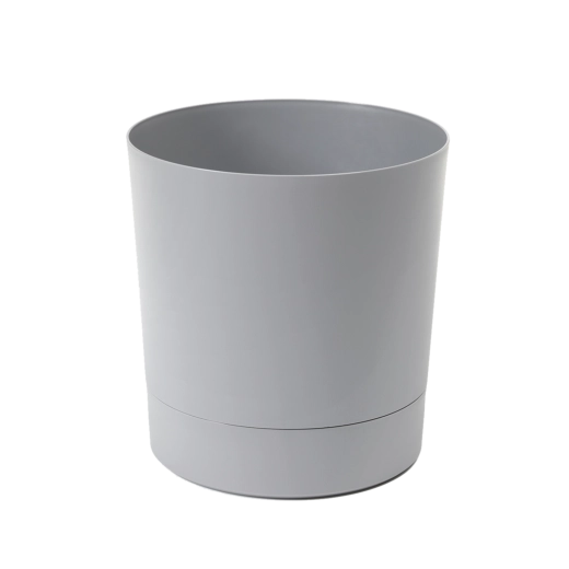 Aura flower pot with saucer 22.5 cm grey