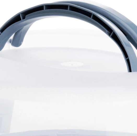 Caurspīdīga kupolveida daļa ar salokāmu rokturi