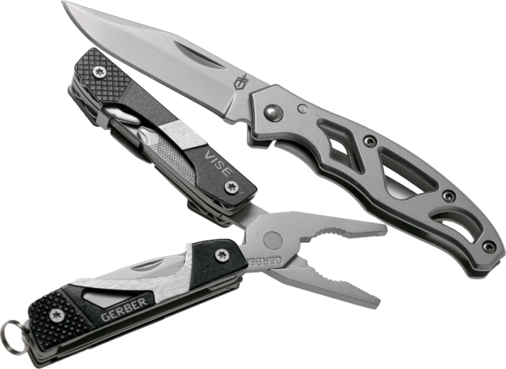 Gerber Vise + Mini Paraframe daudzfunkcionālās knaibles un kabatas nazis 5,6 cm