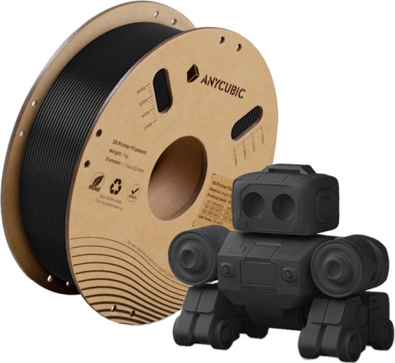 Augstas ātrdarbības PLA filaments Anycubic 1 kg – melns
