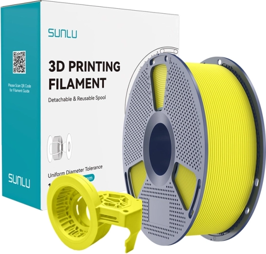 augsta ātruma matēts filaments SUNLU PETG – dzeltens