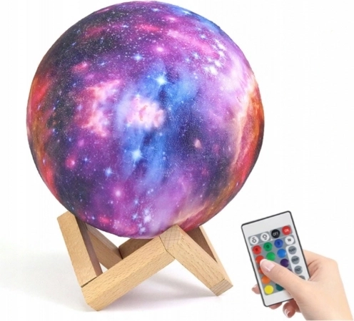 Moon Night Light 15 cm with Remote Control, 16 Colors