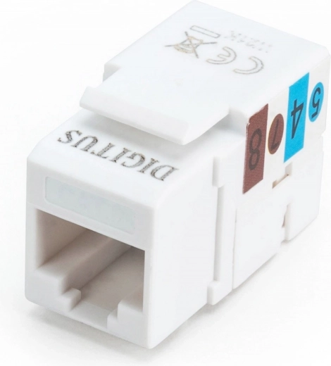Keystone modulis RJ45 CAT6 UTP ar LSA iespiedspailēm, balts