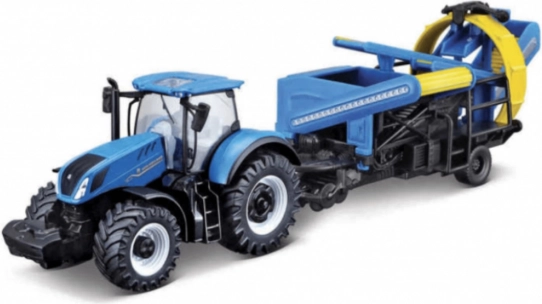 Bburago Farmland tractor New Holland T7.315 HD with cultivator 10 cm