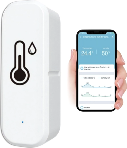 Smart WiFi thermometer and hygrometer Tuya Smart (Alexa & Google Assistant) - 1 pc