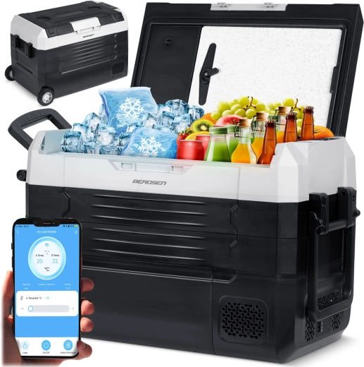 Kompresora auto ledusskapis BERDSEN Icemax 400 40 l – melni pelēks