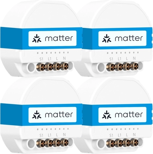 Smart in-wall Wi‑Fi switch module Meross with Matter (set of 4 pcs)