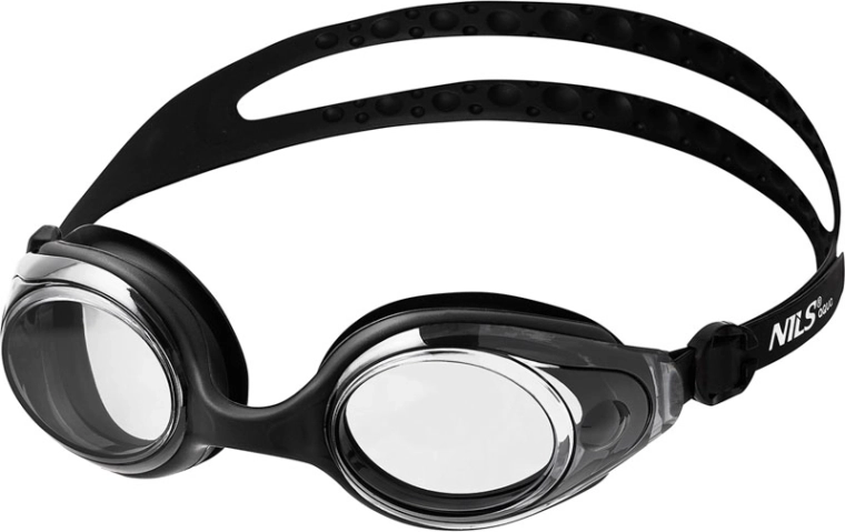 Peldbrilles NILS Aqua melnas