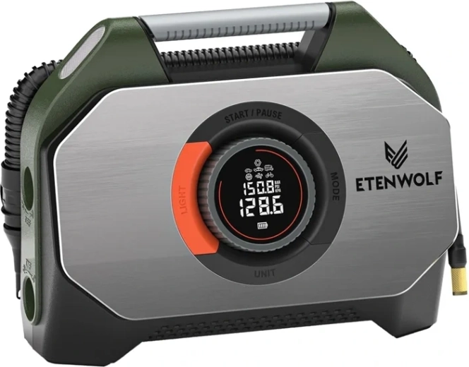 Autokompresors Etenwolf S7 ar 38 400 mAh jaudas banku