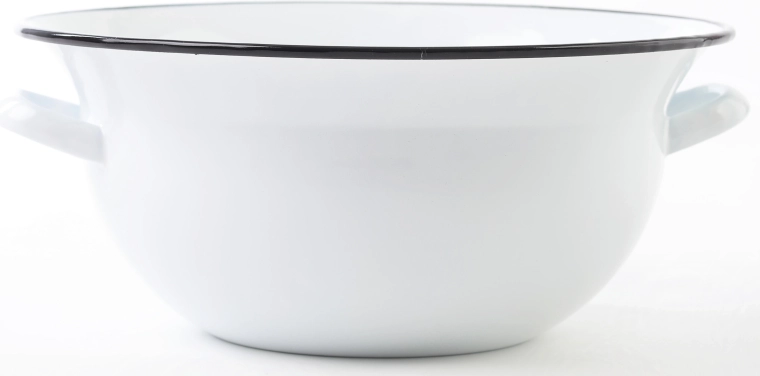 Enamelled mixing basin with handles 34 cm, 7.5 l – white BERYL